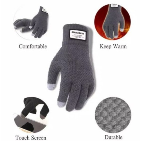 Sarung Tangan Pria Import Touch Screen untuk Winter / Sarung Tangan Musim Dingin