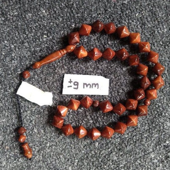 tasbih kokka wajik ± 9 mm ( 9mm )  33 butir