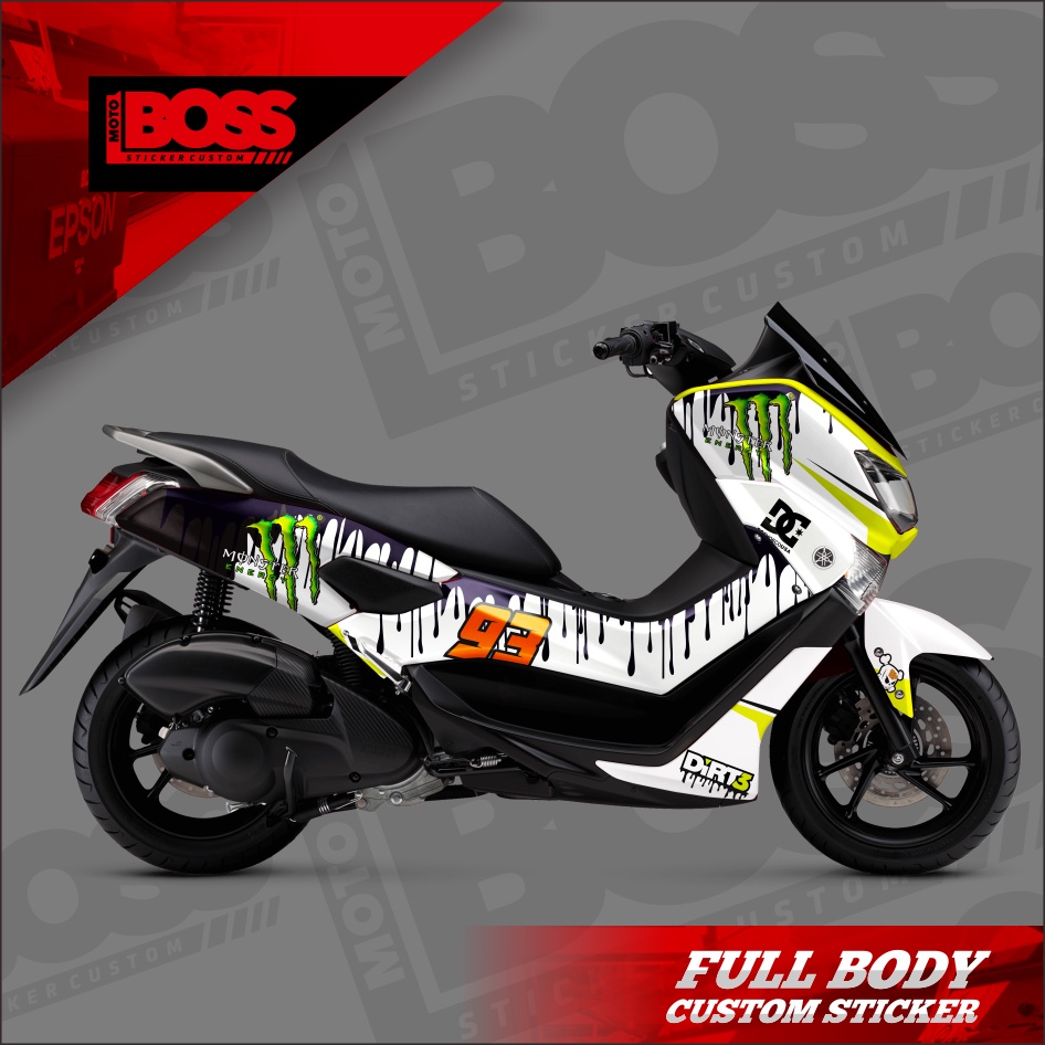 Decal Sticker Stiker Yamaha Nmax 2016 2017 2018 2019 Full Body Striping Full Body Nmax Motif dirt
