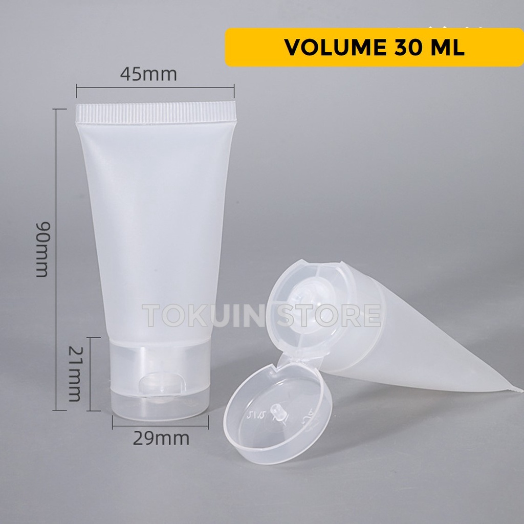 Botol Tube Pouch Fliptop Plastik Krim Lotion Sabun Gel 20 30 50 100 ml