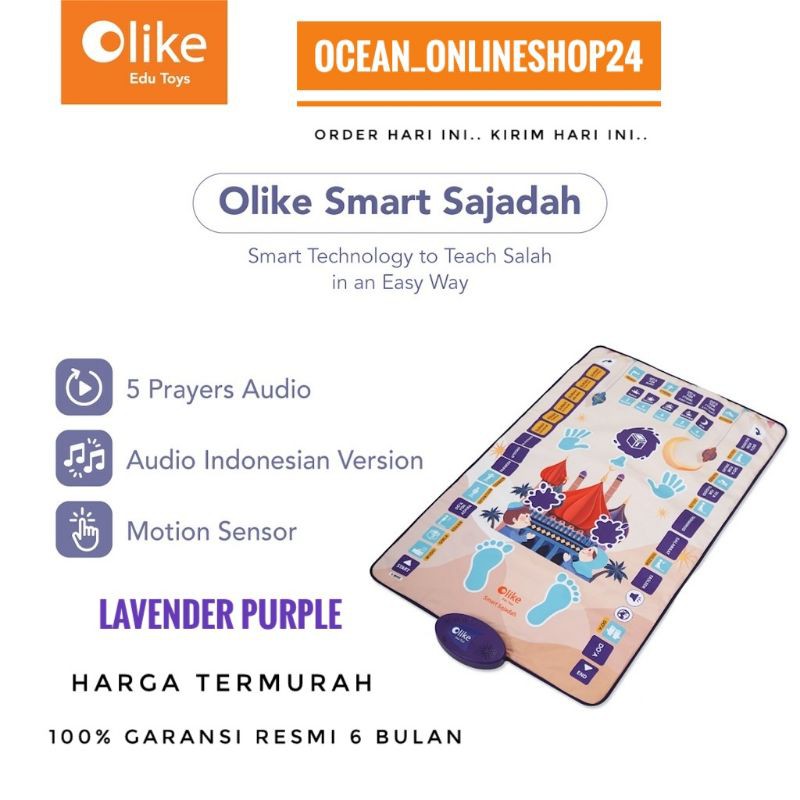 Olike Smart Sajadah - Edu Toys - Lavender Purple - Original