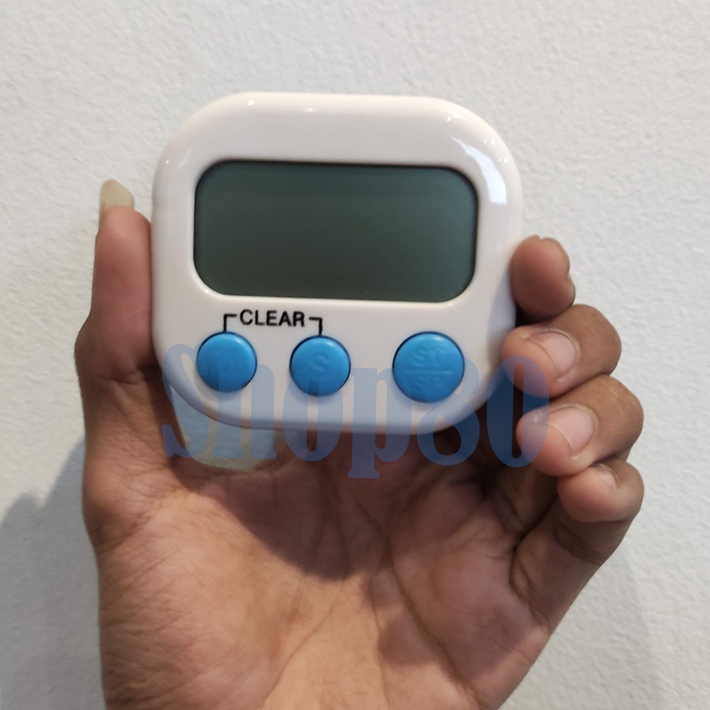 Timer Dapur Digital Alarm Masak Kitchen Countdown Stopwatch Putih