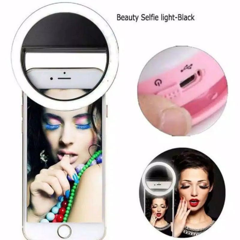 Lampu ring light selfi, lampu selfi mini