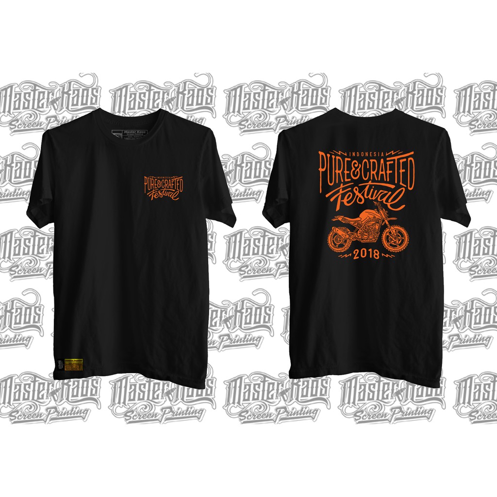 Kaos Motor Custom Distro Pria Original Japstyle Vintage Lengan Pendek BMW Pure And Crafted Indonesia