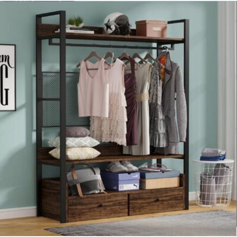 Rak baju industrial/ hanger pakaian industrial/rak baju unik