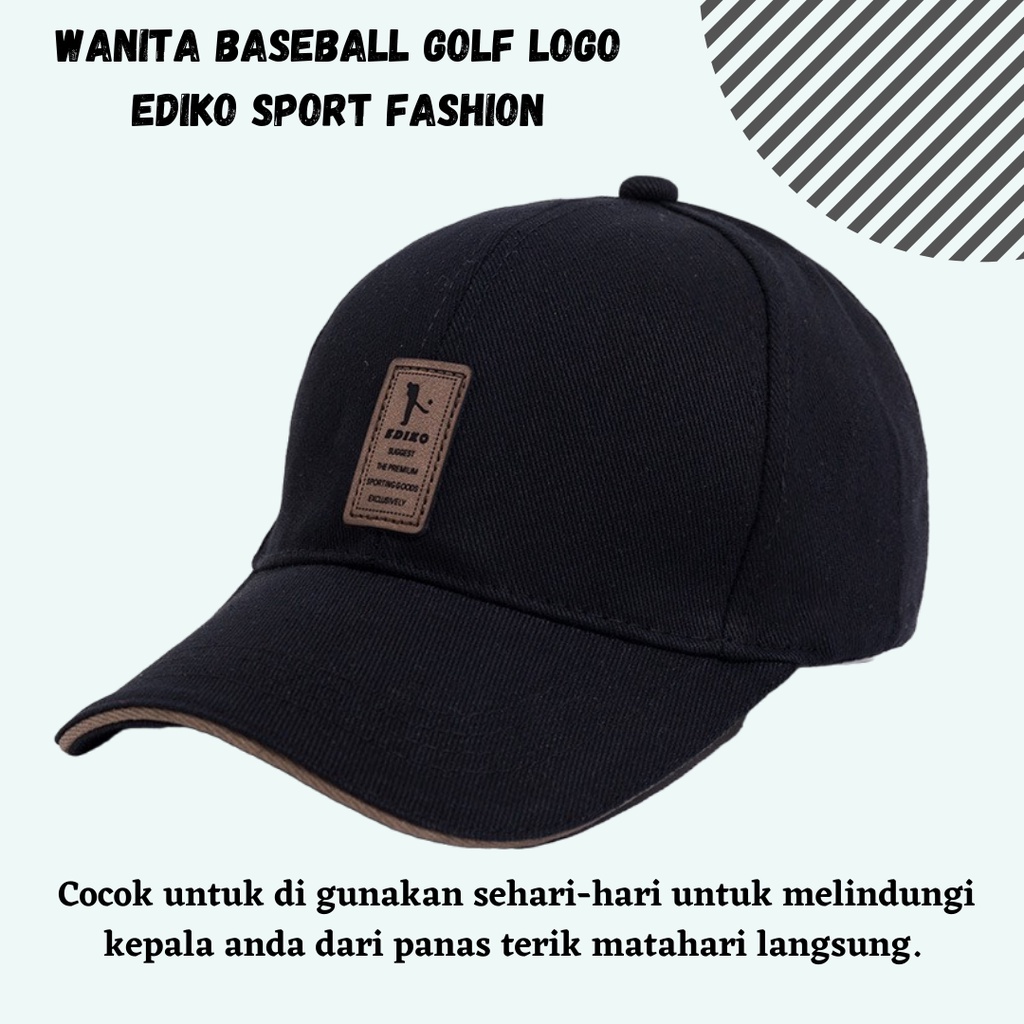 Topi Golf - Topi Pria / Wanita Baseball Golf Logo Ediko Sport Fashion