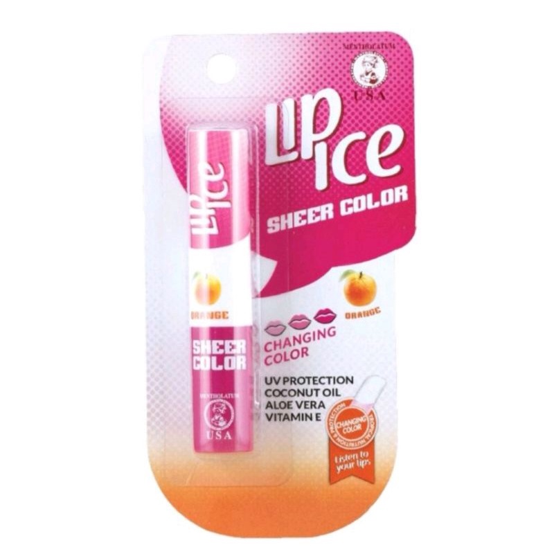 Lip Balm Lip Ice Sheer Color Uv Protection/Coconut /Aloe Vera &amp; Vitamin E