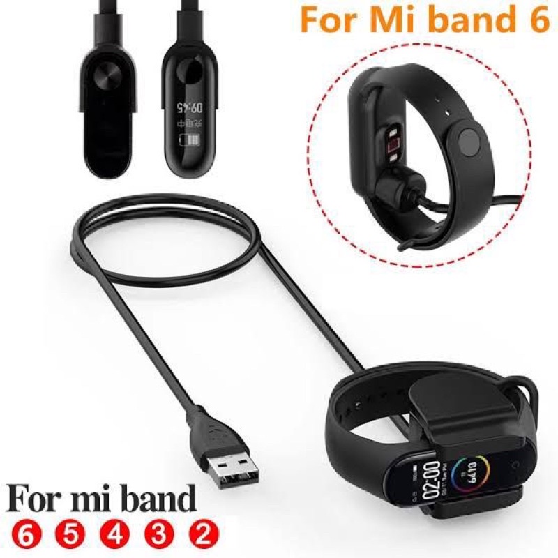 KABEL CHARGER ORI JAM XIAOMI MI BAND 2/MI BAND 3/MI BAND 4/MI BAND 5/MI BAND 6 WARNA HITAM