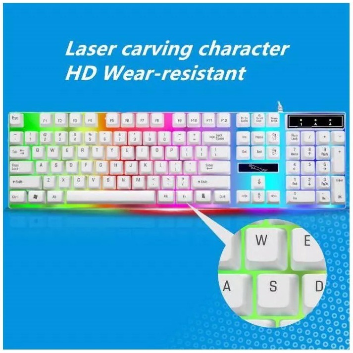 Gaming Mouse Gaming Keyboard Set Led RGB Kabel Mouse &amp; Keyboard Set Murah