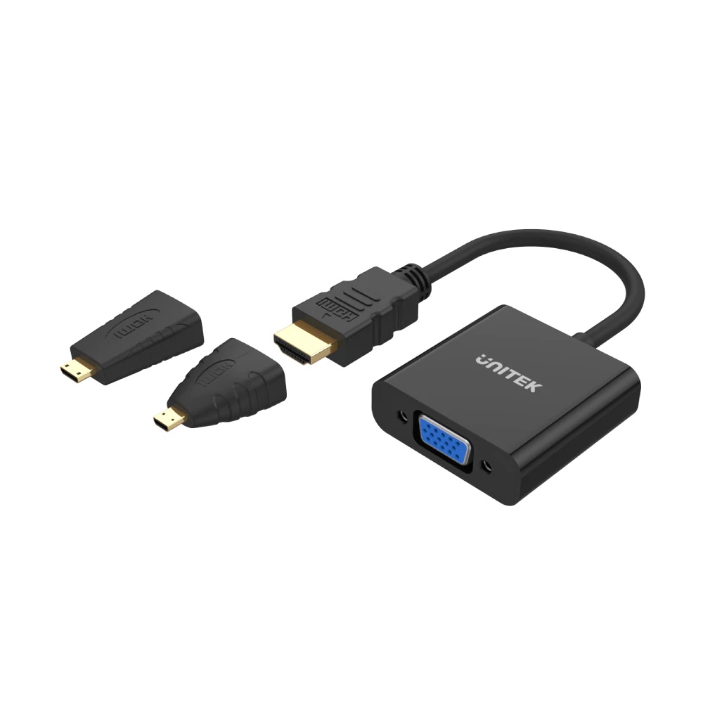 UNITEK Y-6355 HDMI to VGA with 3.5mm Jack Audio &amp; Micro HDMI Adapter