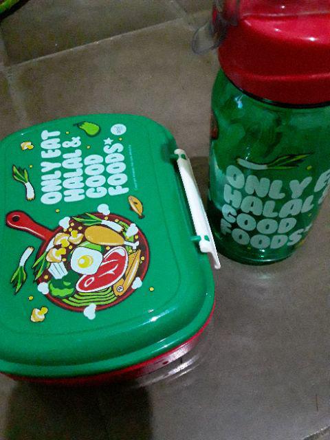 Promo Lunch Set Afrakids Tempat Bekal Dan Botol Minum Anak Sekolah Higyenis Foodgrade