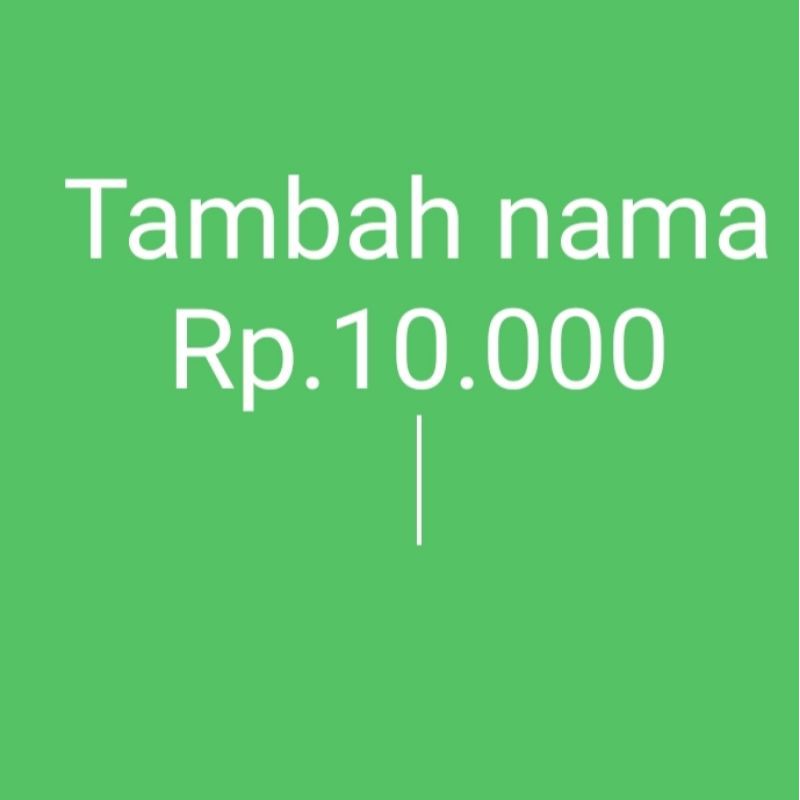 

tambah sablon nama,. no Cod.