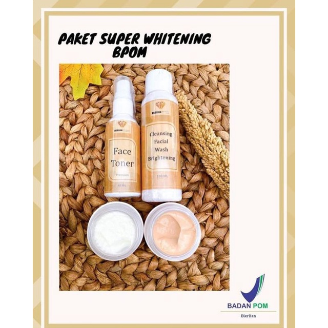 Skincare BPOM Perawatan Wajah Bierlian Skin Expert Paket Super Whitening Glowing Original