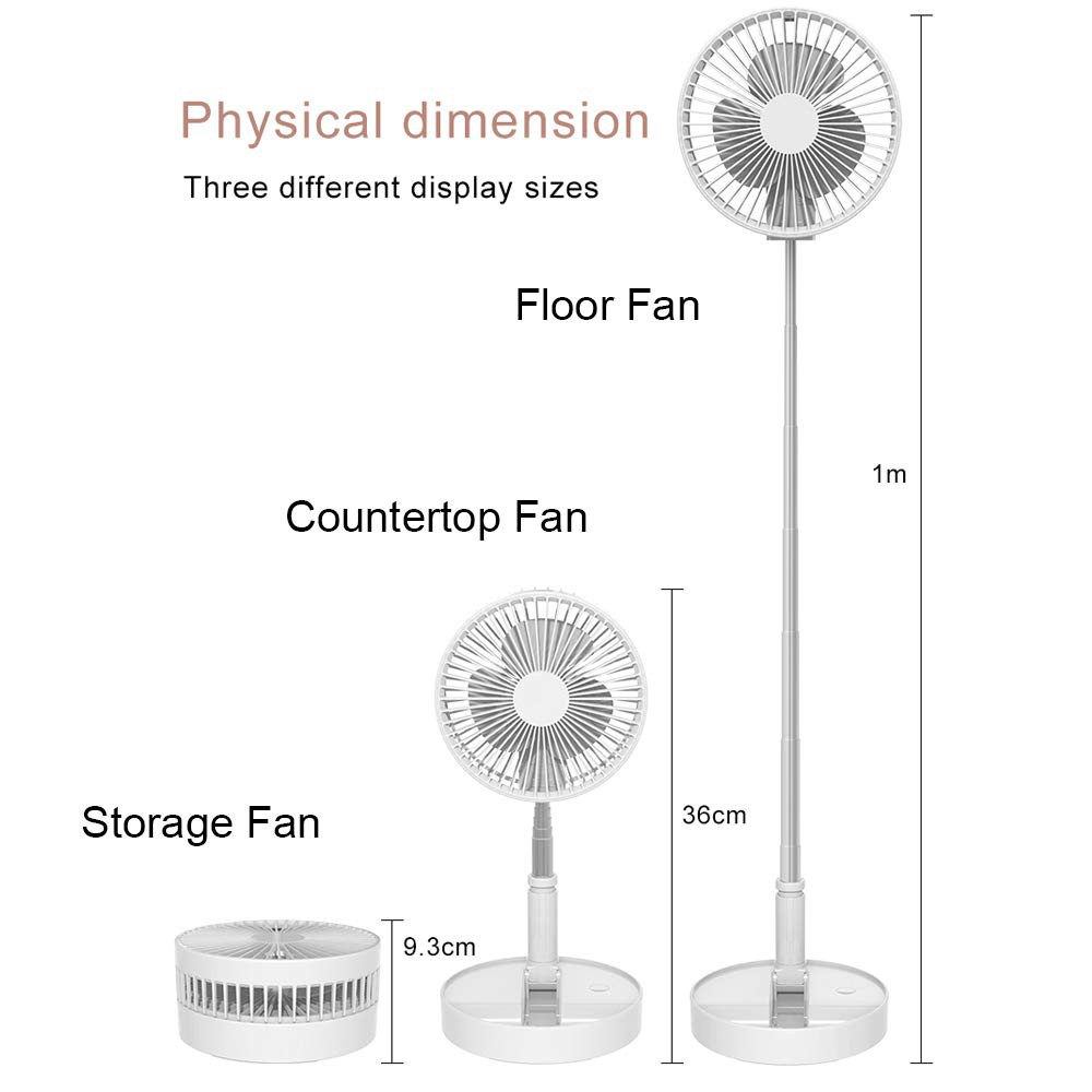 TELESCOPIC FOLDABLE RECHARGEABLE FAN  / KIPAS PORTABLE LIPAT