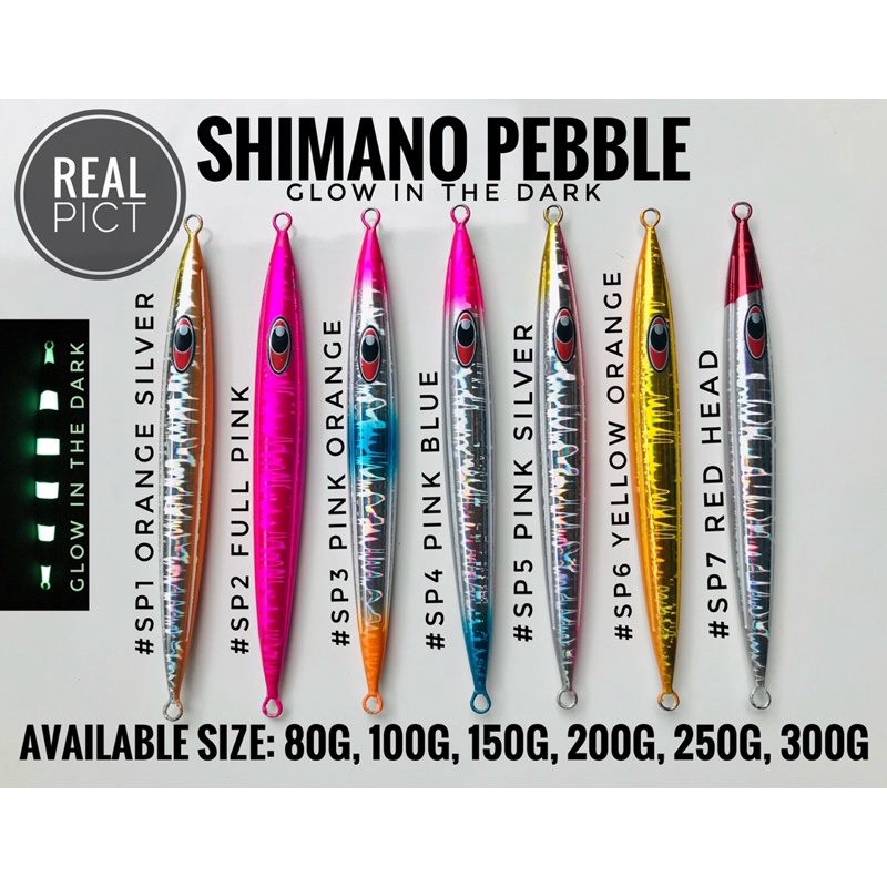 METAL JIG Shimano Pebble Metal Jig 300g 250g 200g 150g 100g 80g