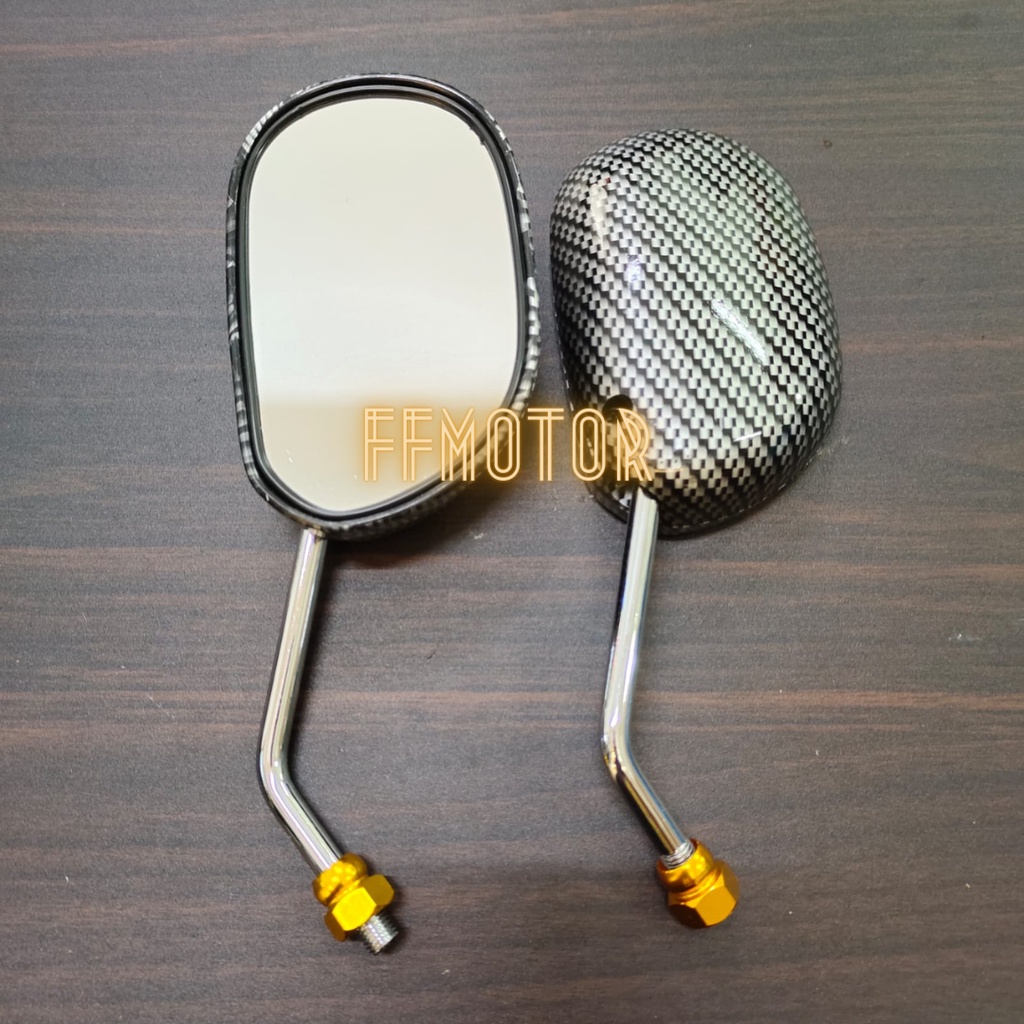 Spion Carbon Chrome Beat Drat Honda / Spion Karbon Chrome Beat Vario Scoopy Dll-CHROME MIOYAMAHA