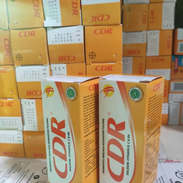 CDR Vitamin C-1000mg, 10 tablet, suplement Vit C, D, B6 & Kalsium