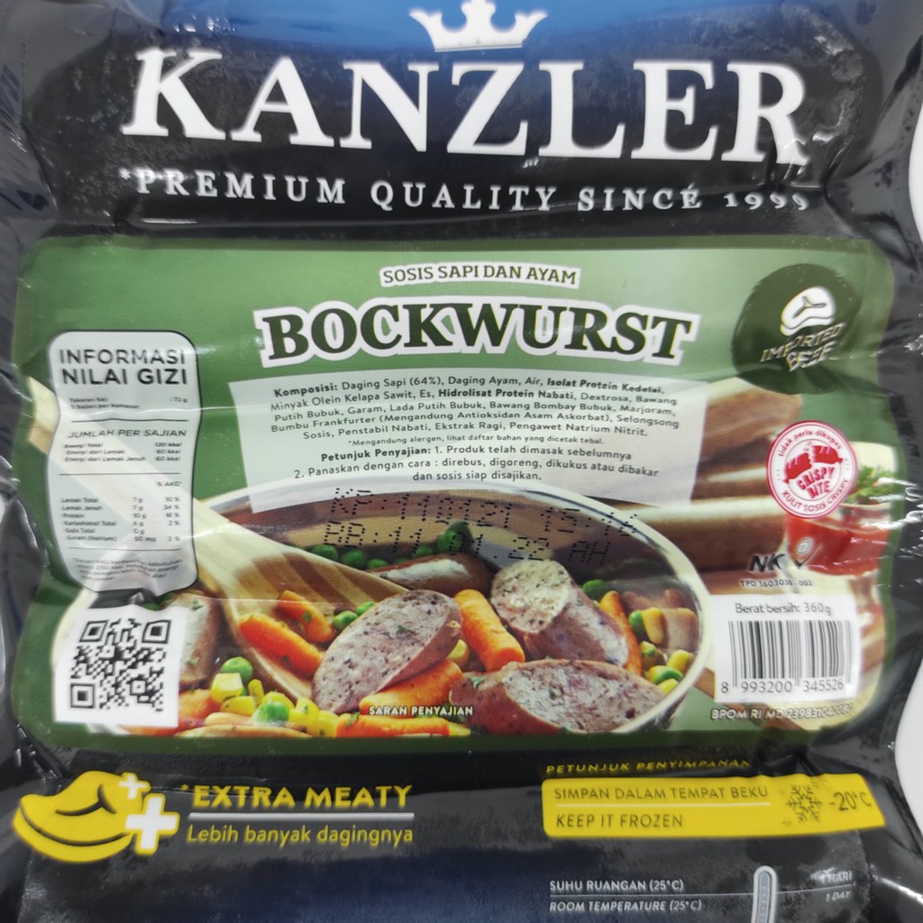 

KANZLER BOKWURST 360 GR