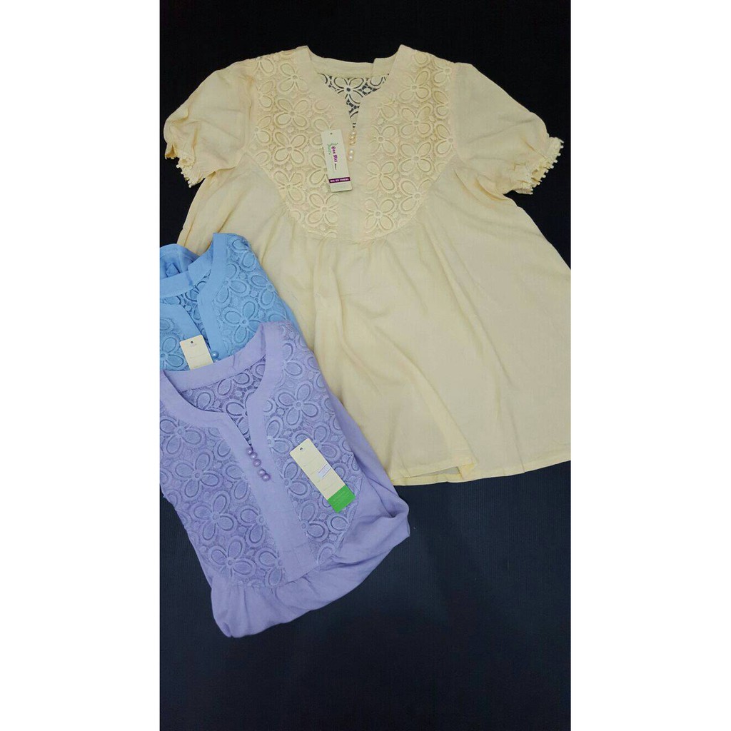 Hot Deal        blus katun bordir        Terbaru