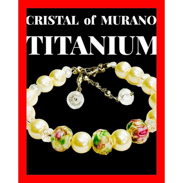 gelang Cristal murano asli//titanium//gelang wanita