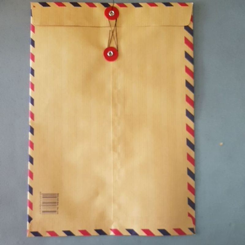 amplop tali airmail coklat