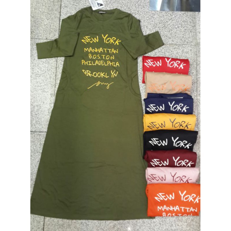 JDO - Dress / Gamis uk standar motif NEWYORK - Jus D'Orange