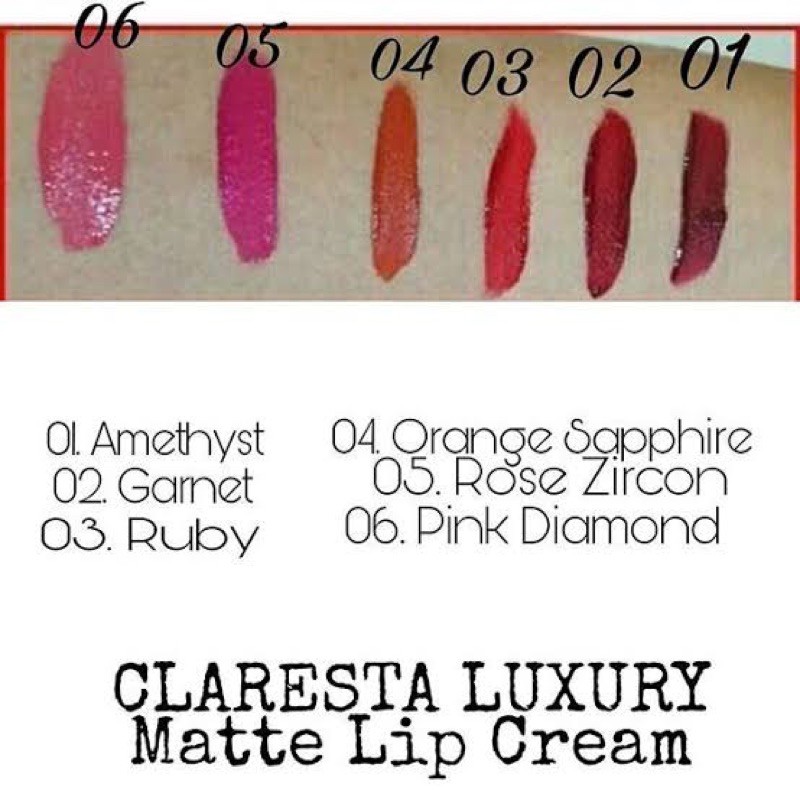 on.x - Claresta Lipcream Matte Longlasting -- Lipcream matte claresta