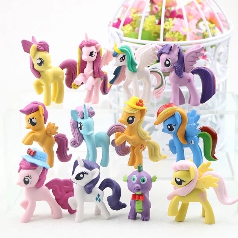 ACTION FIGURE MY LITTLE PONY SET / CAKE TOPPER PONY
