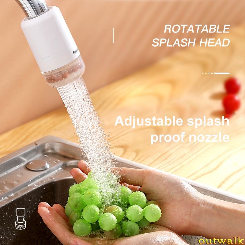 Splash-proof head of faucet lengthened extension bubbler kitchen tap water shower water-saving rotatable filter nozzle nozzle OW