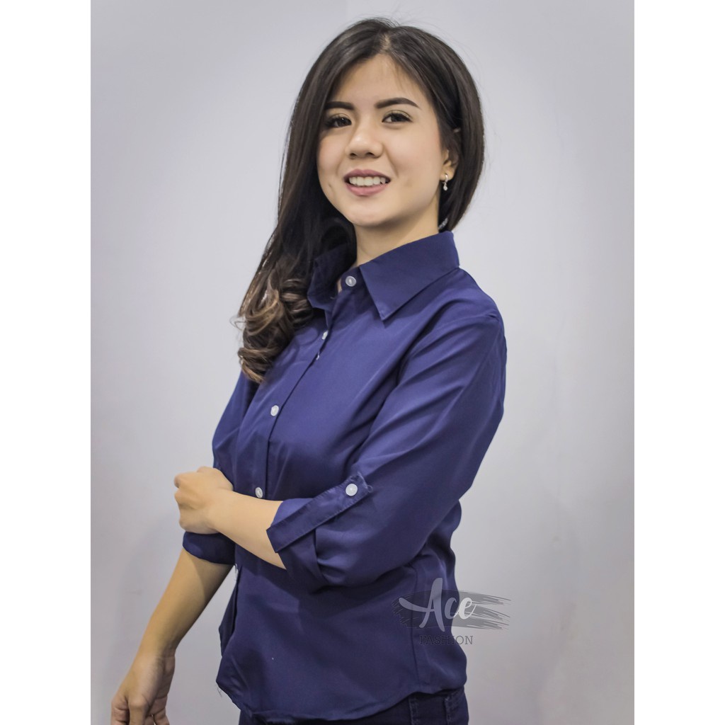 AFI - EC - Lumina Basic / Kemeja Dian ®-Navy