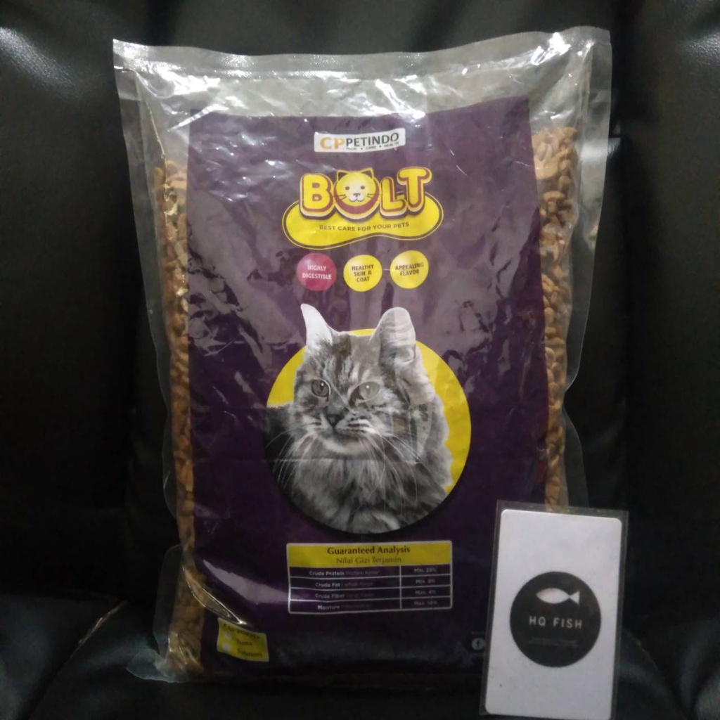 BOLT UNGU 1 KG MAKANAN KUCING RASA TUNA CAT FOOD