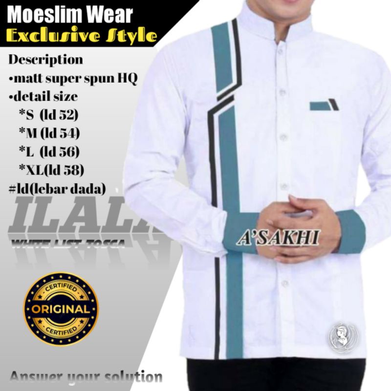 Baju koko lengan panjang gus azmi seragam hadroh terbaru azzahir asakhi kemeja koko shanghai