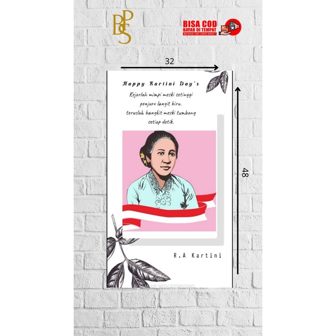 POSTER HIASAN DINDING TEMA KARTIN I -POSTER KARTINI - FOTO KARTINI - WALLDECOOR - HIASAN DINDING - H