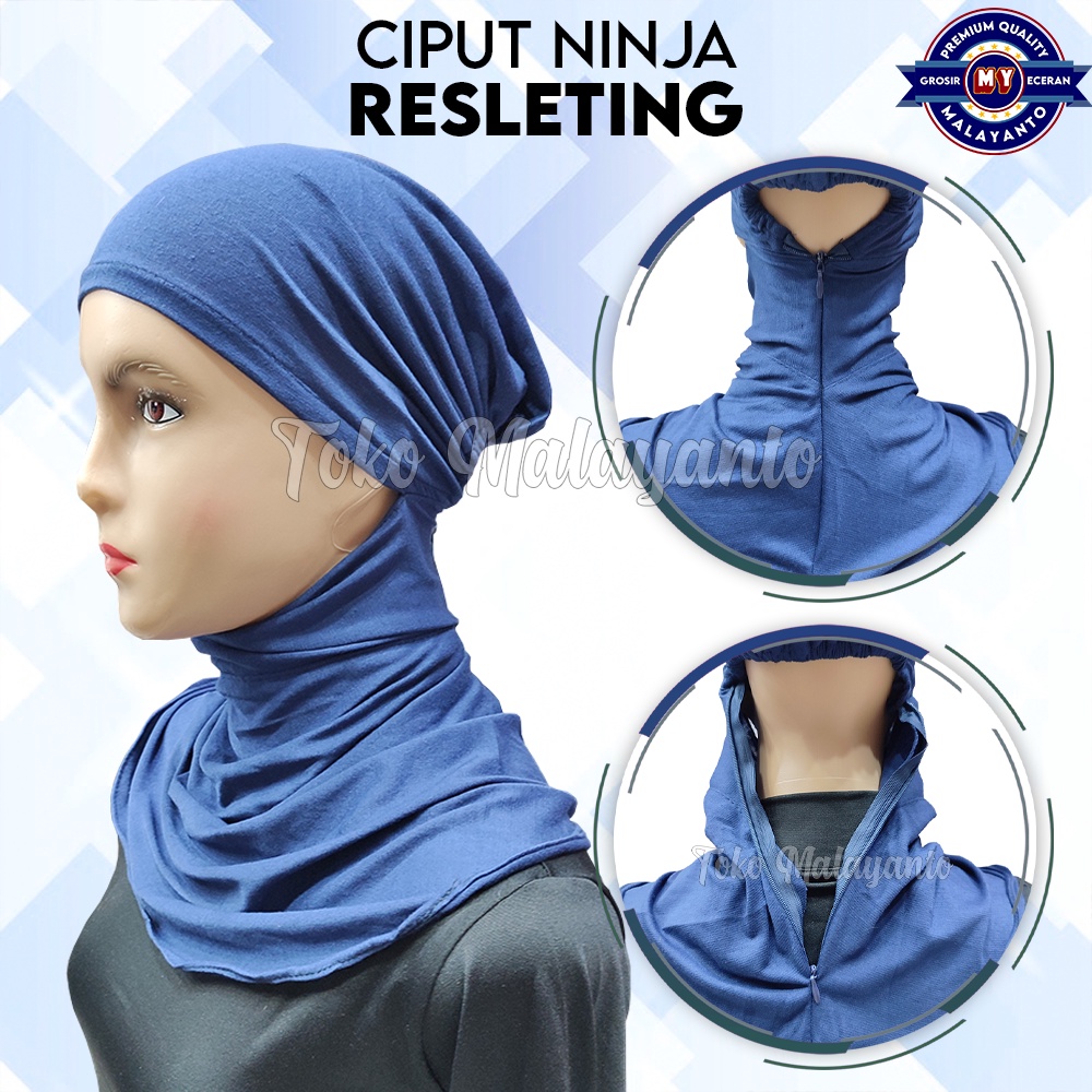 Ciput Ninja Resleting Dalaman Badana Kaos Cepol Hijab Muslim Turki Anti Budek Daleman Siput Jilbab I