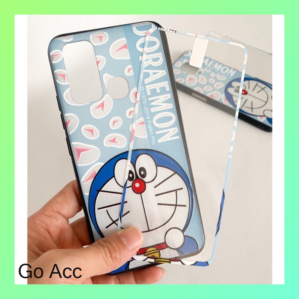 Softcase Tempered Glass karakter Oppo A33,A53,A37 Neo 9,A3s,C1,A52 A72 A92,V5,A5s,A7,A12,A11k,Realme 2 Pro,5 Pro,5/5i/C3,U1,U2,7i,C17,C12,C15,Samsung J2 Prime,Vivo Y11 Y12 Y15 Y17 Y91 Y91C Y93 Y95 Xiaomi Redmi 3 3s,8A,9C,Note 9 Pro,9/Prime HCTG 28