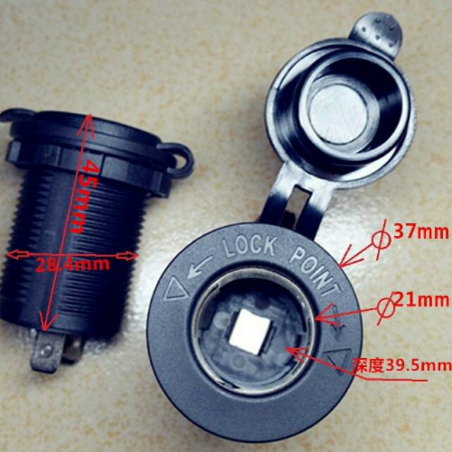 Charger cas lighter untuk mobil n motor