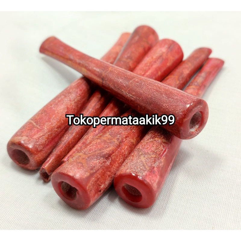 PIPA ONCE RED KORAL / BATU MARJAN ASLI NATURAL