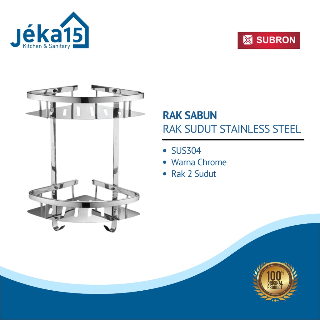 RAK SABUN | RAK SUDUT STAINLESS STEEL