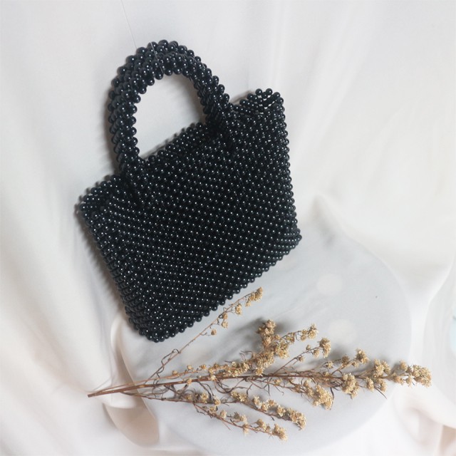 black beaded bag