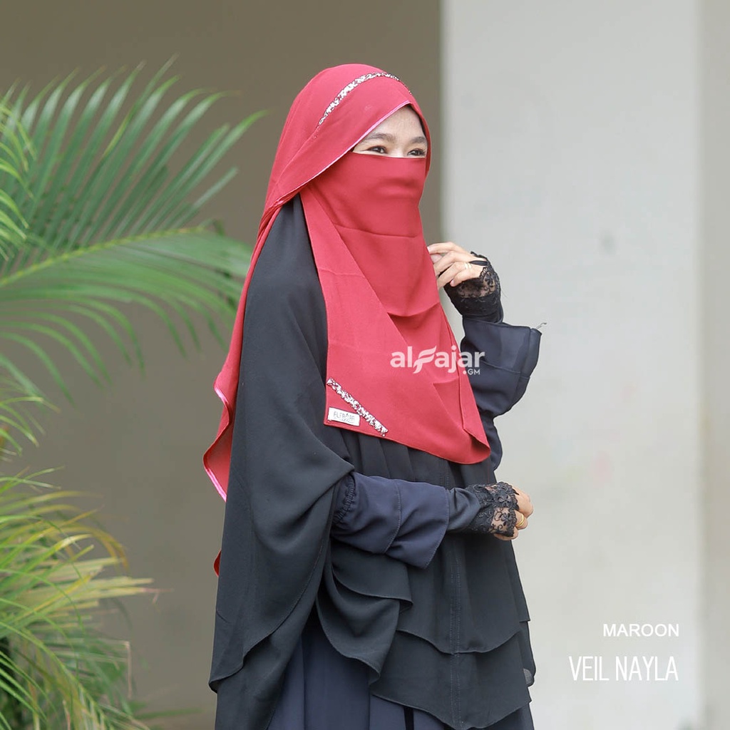 CADAR NIQOB BANDANA Veil Nayla Dua Layer by Alfajar