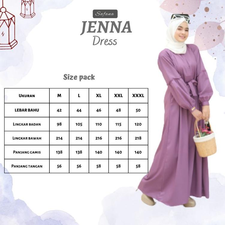 TERLARIS Dress muslim jenna gamis terbaru safana