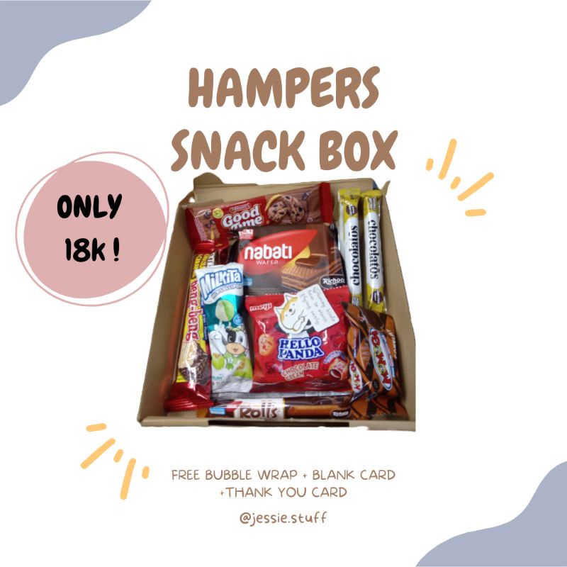 

HAMPERS SNACK BOX (M) / HAMPERS SNACK/ GIFT SNACK BOX