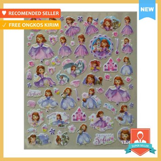 STICKER STIKER  ANAK  TIMBUL KARAKTER SOFIA THE FIRST 2 PCS 