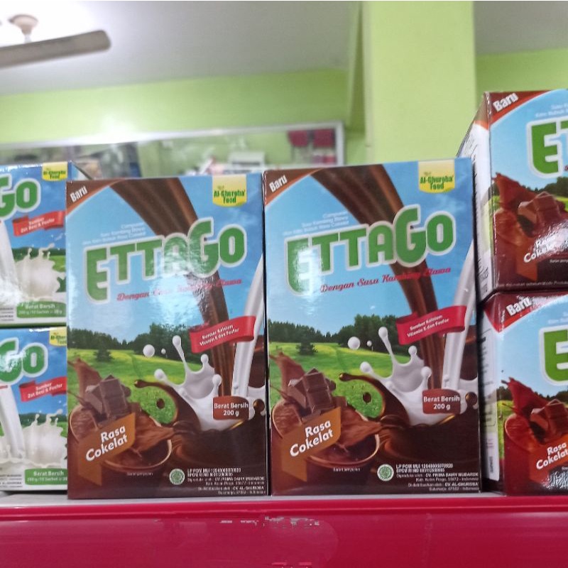 

Susu Kambing Ettawa rasa Coklat | ETTAGO kemasan 200 gr