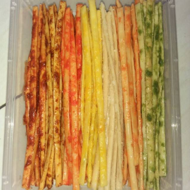 

Lidi gepeng pelangi (7 rasa)