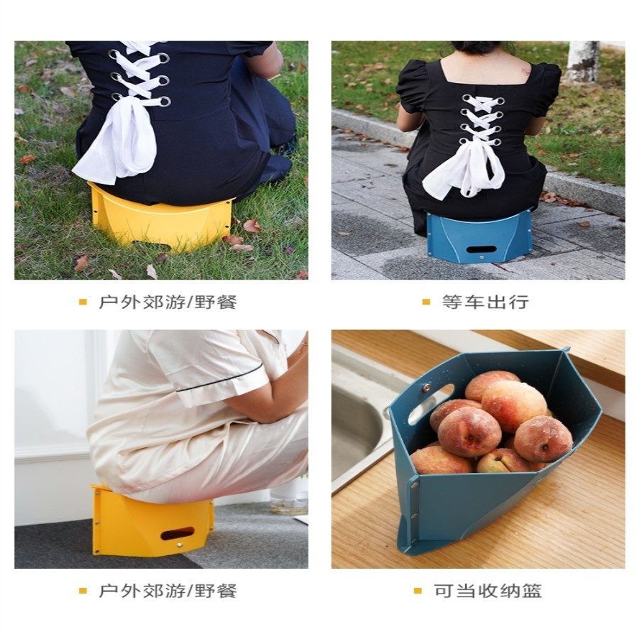 kursi portable/ KURSI LIPAT MINI PLASTIK / FOLDABLE CHAIR PORTABLE / BANGKU LIPAT PLASTIK UNTUK anak ataupun dewasa MURAH