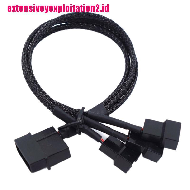 &lt; E2id &amp; &gt; Kabel Adapter Splitter Molex 3-Way 3-pin / 4pin 12V Bahan Tembaga Untuk Komputer