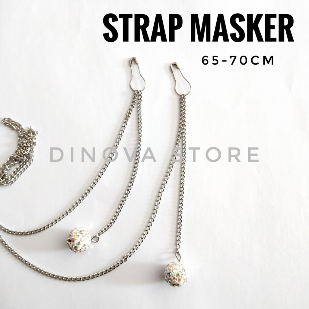 STRAP MASKER BOLA DISCO/kalung masker/tali masker/lanyard