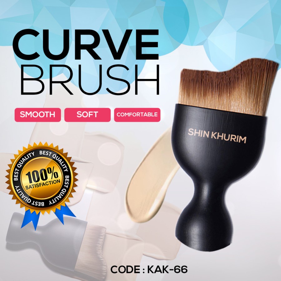 Kuas Kecantikan Curved Make Up Brush