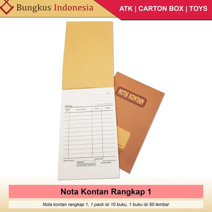 

Ready COD Nota Kontan Rangkap 1 1pak isi 10 buku TERLARIS